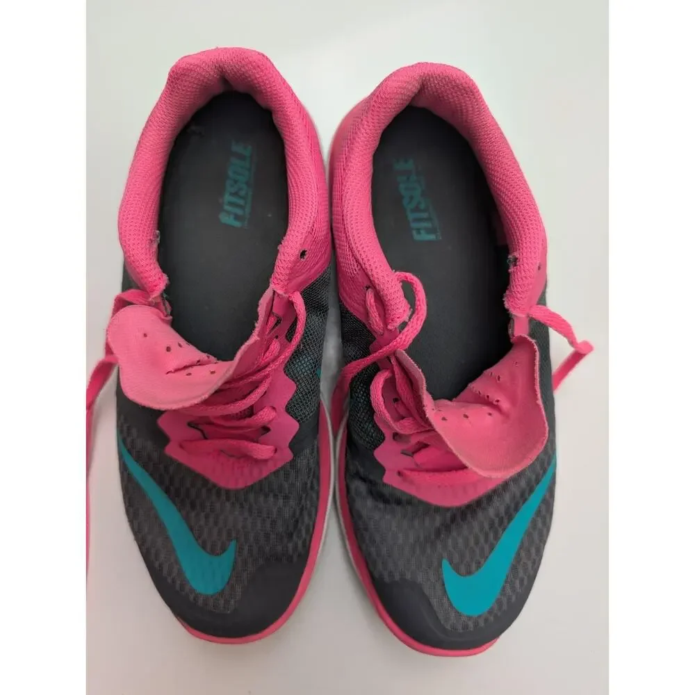 Nike Womens FS Lite Run 3 Black Pink Running Shoes 807145-011 Size 7 Athletic